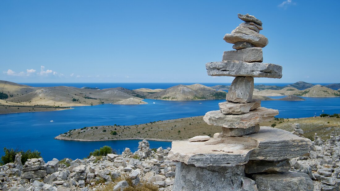 Nationalpark Kornati von der Insel Otok Žut Nationalpark Kornati von der Insel Otok Žut (Kroatien) aus gesehen